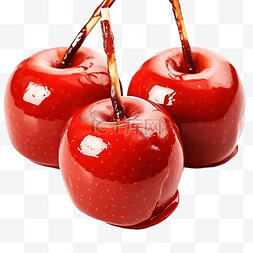 焦糖红苹果，带有节日万圣节装饰