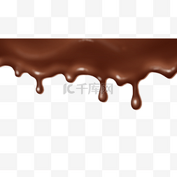 巧克力酱图片_液体边框流动巧克力