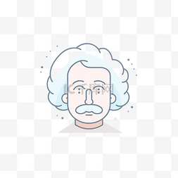 人阿尔伯特爱因斯坦图标 向量