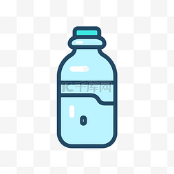 瓶子空图片_空水瓶图标 向量