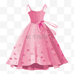 粉色连衣裙剪贴画 粉色连衣裙卡