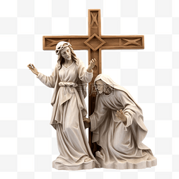 耶稣十字架图片_圣母玛利亚和死去的耶稣基督与加