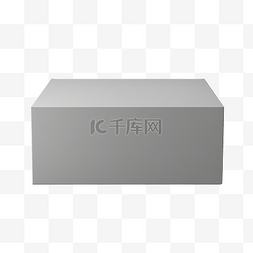 纸盒礼物图片_带阴影的空白灰色纸盒，用于样机