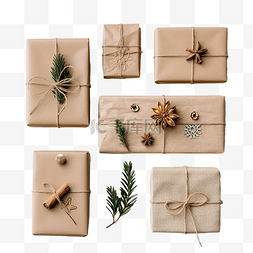 自制包装圣诞礼物和环保装饰品