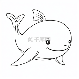 可爱卡通鲸鱼图片_可爱的鲸鱼彩页