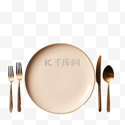 盘子和布图片_感恩节晚餐用平铺的盘子和餐具