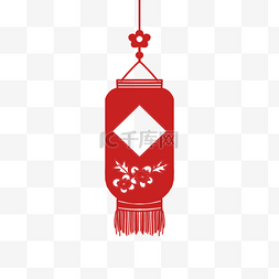灯笼中国风格红色剪纸灯笼新年装
