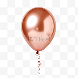 玩具气球球图片_玫瑰金金属派对气球