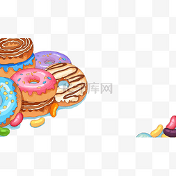 儿童节糖果边框横图甜品卡通
