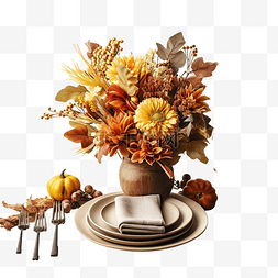 活动图片_感恩节庆祝活动的秋季餐桌布置