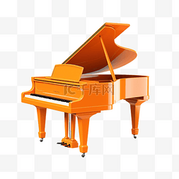 橙色钢琴乐器音乐剧