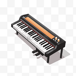 钢琴键剪贴画等距音乐钢琴键盘隔