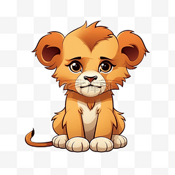 猫头图片_狮子悲伤的脸卡通可爱