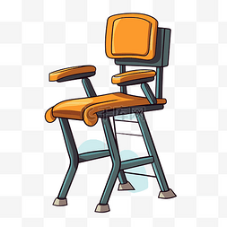 教室椅剪贴画卡通风格的椅子，底