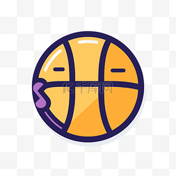 篮球图标图片_卡通篮球图标和闭着嘴的篮球比赛