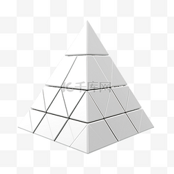 六角金字塔几何形状 3d 图