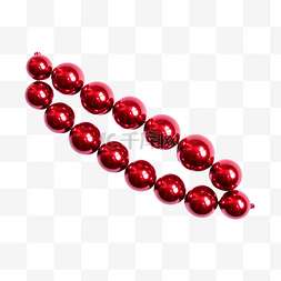 红色的珠珠图片_红色圣诞珠圣诞装饰新年花环