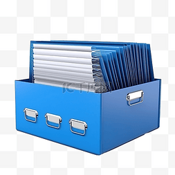 文件夹蓝色文件夹图片_3d 渲染文件存储与隔离的蓝色文件