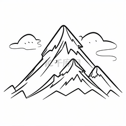线条山轮廓图片_绘制一座山的插图