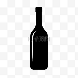 葡萄酒品牌图片_玻璃瓶酒剪影轮廓