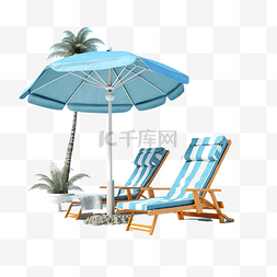 蓝色海滩背景图片_3d 最小假期旅行概念度假旅行海滩