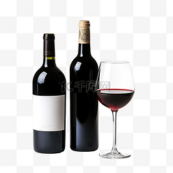 葡萄酒品牌图片_酒杯和瓶子