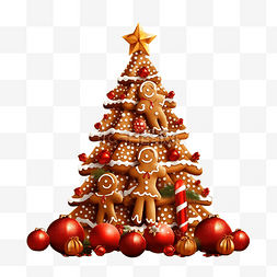 圣诞节促销主题图片_圣诞促销，配有松树姜饼和铃铛设