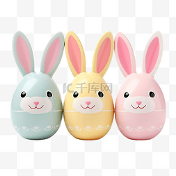 带兔子耳朵的复活节彩蛋