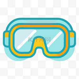 水肺潜水护目镜 向量