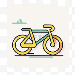 自行车彩色图片_图形自行车图标线条画线符号剪贴