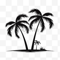 棕榈树剪影