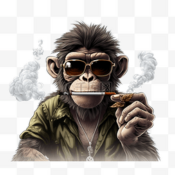 香烟图片_厚脸皮抽烟的和平猴