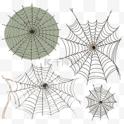 蜘蛛网圈图片_蜘蛛网剪贴画手绘蜘蛛网集插画卡