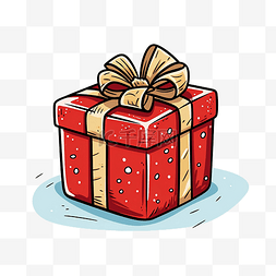 礼盒矢量图片_手绘矢量涂鸦风格的圣诞礼品盒图