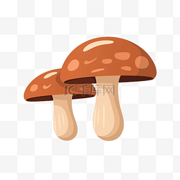 平面风格的蘑菇