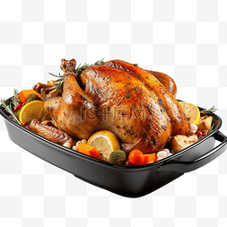 感恩节快乐，盘子里有火鸡食物