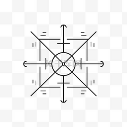 黑白几何几何图片_黑白古代几何符号的草图 向量