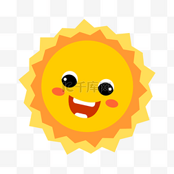 太阳黄色的卡通表情