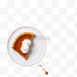 桌上的蛋糕图片_万圣节或感恩节，盘子上的南瓜饼