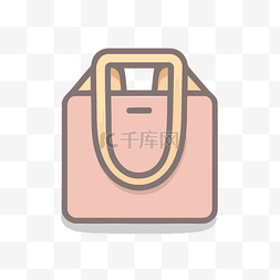 粉色购物袋图标 by Stock Icons 向量