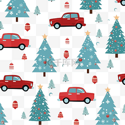 用带礼物的红色汽车制成的圣诞无