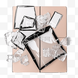 破碎水晶图片_贴纸易碎玻璃包装符号运输货物