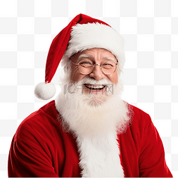 戴着红帽子的圣诞老人笑脸