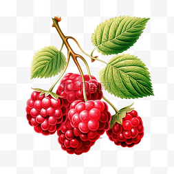 水果插画红色浆果