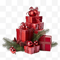 红色的圣诞礼盒图片_带有红色礼物的圣诞作文