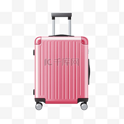 粉色行李袋或手提箱插画