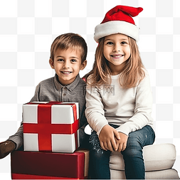 农村大屋压小屋图片_戴着圣诞帽的可爱小孩子坐在房间