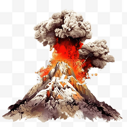 火岩石图片_山火山喷发