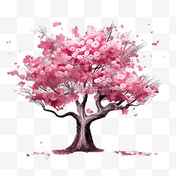森林花朵图片_流体艺术技术中粉红色花朵的开花