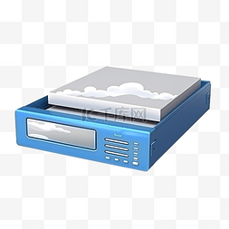 云存储数字播放器 3d 插图